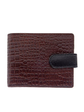Load image into Gallery viewer, Teakwood Unisex Genuine Leather Brown Bi Fold RFID Solid Wallet
