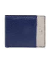 Load image into Gallery viewer, Teakwood Men Genuine Leather Bi Fold Wallet (Blue)