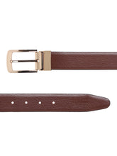 Load image into Gallery viewer, Men Black & Brown Texture Reversible Leather Belt