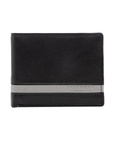 Load image into Gallery viewer, Teakwood Unisex Genuine Leather Black Bi Fold RFID Solid Wallet