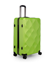 Load image into Gallery viewer, Unisex Set of 3 Green Textured Hard-Sided Trolley Suitcases