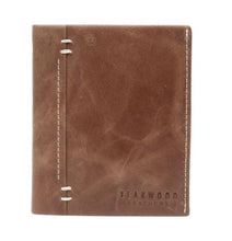 Load image into Gallery viewer, Teakwood Men Genuine Leather Textured Bi-Fold Wallet with Contrast Stitch