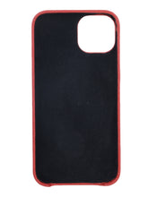 Load image into Gallery viewer, Unisex Red Textured Leather iPhone 13/12 Mobile Back Case