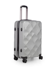Load image into Gallery viewer, Unisex Silver Textured Hard-Sided Large Trolley Suitcase