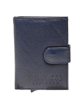Load image into Gallery viewer, Teakwood Genuine Leathers Men Blue Solid Leather Card Holder