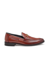Load image into Gallery viewer, Teakwood Men Tan Brown Solid Formal Leather Loafers