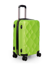 Load image into Gallery viewer, Unisex Green Textured Hard-Sided Cabin Trolley Suitcase