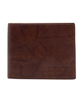 Load image into Gallery viewer, Teakwood Men Genuine Leather Brown Solid Bi fold Wallet