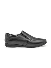 Load image into Gallery viewer, Teakwood Men Black Genuine Leather Formal Slip-Ons