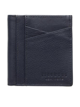 Load image into Gallery viewer, Teakwood Men Genuine Leather Bi Fold Wallet (Blue)