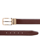 Load image into Gallery viewer, Men Black & Brown Texture Reversible Leather Belt
