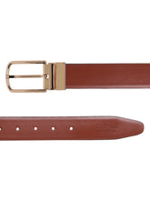 Load image into Gallery viewer, Men Black & Brown Solid Reversible Leather Belt