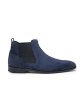 Load image into Gallery viewer, Teakwood Men Blue Suede Leather Chelsea Boots