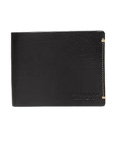 Load image into Gallery viewer, Teakwood Genuine Leather Men Black Solid Two Fold Wallet