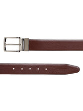 Load image into Gallery viewer, Men Black & Brown Texture Reversible Leather Belt