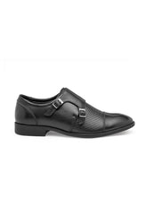 Load image into Gallery viewer, Teakwood Genuine leather Men Black Formal Monk Shoes