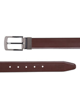 Load image into Gallery viewer, Men Black & Brown Texture Reversible Leather Belt