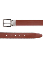 Load image into Gallery viewer, Men Black & Brown Texture Reversible Leather Belt