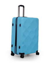 Load image into Gallery viewer, Unisex Set of 3 Blue Textured Hard-Sided Trolley Suitcases
