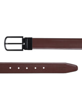 Load image into Gallery viewer, Men Black & Brown Texture Reversible Leather Belt