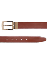 Load image into Gallery viewer, Men Black & Brown Solid Reversible Leather Belt