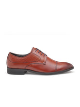 Load image into Gallery viewer, Teakwood Men Genuine Leather Two toned Wing Cap Derby Formal Shoe