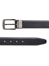 Load image into Gallery viewer, Men Black & Brown Texture Reversible Leather Belt