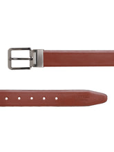 Load image into Gallery viewer, Men Black & Brown Solid Reversible Leather Belt