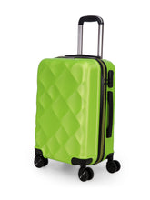 Load image into Gallery viewer, Unisex Green Textured Hard-Sided Cabin Trolley Suitcase
