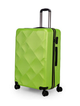Load image into Gallery viewer, Unisex Green Textured Hard-Sided Large Trolley Suitcase