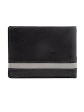Load image into Gallery viewer, Teakwood Unisex Genuine Leather Black Bi Fold RFID Solid Wallet