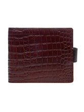 Load image into Gallery viewer, Teakwood Unisex Genuine Leather Brown Bi Fold RFID Solid Wallet