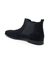 Load image into Gallery viewer, Teakwood Men Black Suede Leather Chelsea Boots