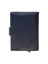 Load image into Gallery viewer, Teakwood Genuine Leathers Men Blue Solid Leather Card Holder