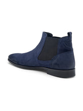 Load image into Gallery viewer, Teakwood Men Blue Suede Leather Chelsea Boots