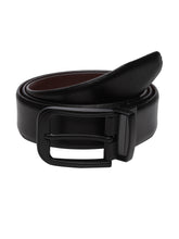 Load image into Gallery viewer, Men Black & Brown Reversible Genuine Leather Belt