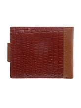 Load image into Gallery viewer, Teakwood Unisex Genuine Leather Tan Bi Fold RFID Solid Wallet