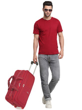 Load image into Gallery viewer, Teakwood Rolling Large Duffel Travel Bag (Red)