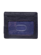 Load image into Gallery viewer, Teakwood Unisex Genuine Leather Cradholder with Clip Closure (Blue)