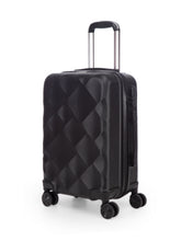 Load image into Gallery viewer, Unisex Black Textured Hard-Sided Cabin Trolley Suitcase