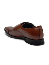 Load image into Gallery viewer, Teakwood Men Genuine Leather Double-Strap Monk Shoes(COGNAC)