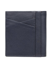 Load image into Gallery viewer, Teakwood Men Genuine Leather Bi Fold Wallet (Blue)