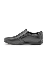 Load image into Gallery viewer, Teakwood Men Black Genuine Leather Formal Slip-Ons