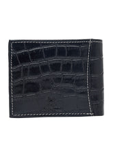 Load image into Gallery viewer, Teakwood Unisex Genuine Leather Brown Bi Fold RFID Solid Wallet with stitch embroidery