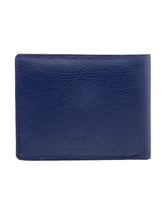 Load image into Gallery viewer, Teakwood Men Genuine Leather Bi Fold Wallet (Blue)