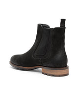 Load image into Gallery viewer, Teakwood Men Black Solid Suede Leather High-Top Flat Boots