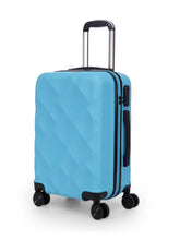 Load image into Gallery viewer, Unisex Blue Textured Hard-Sided Cabin Trolley Suitcase
