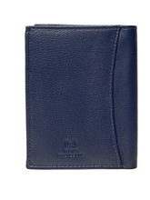 Load image into Gallery viewer, Teakwood Men Genuine Leather Bi Fold Wallet (Blue)