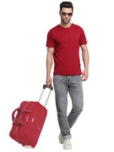 Load image into Gallery viewer, Teakwood Rolling Small Duffel Travel Bag (Red)