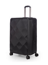 Load image into Gallery viewer, Unisex Black Textured Hard-Sided Large Trolley Suitcase